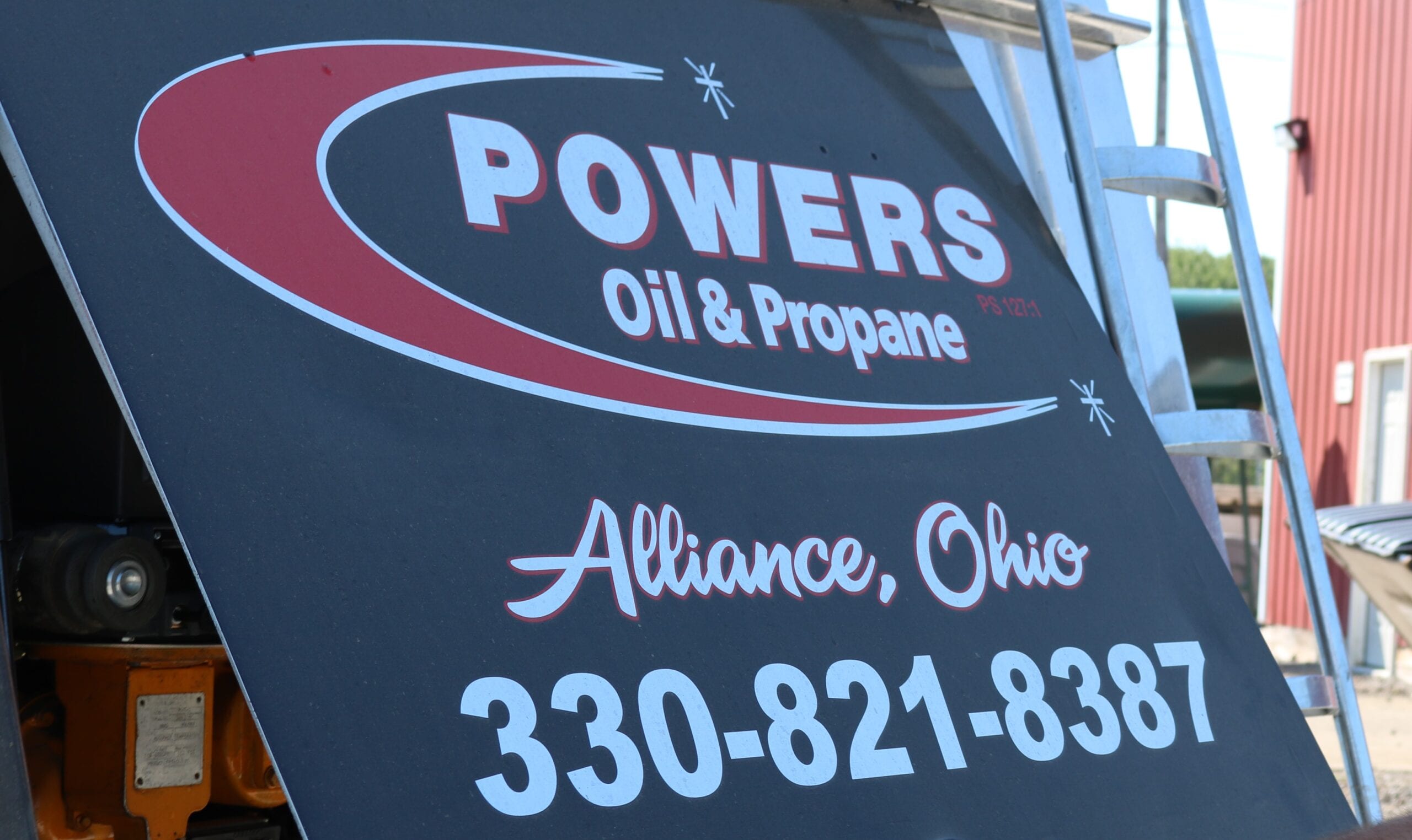 Back of Powers Oil Truck